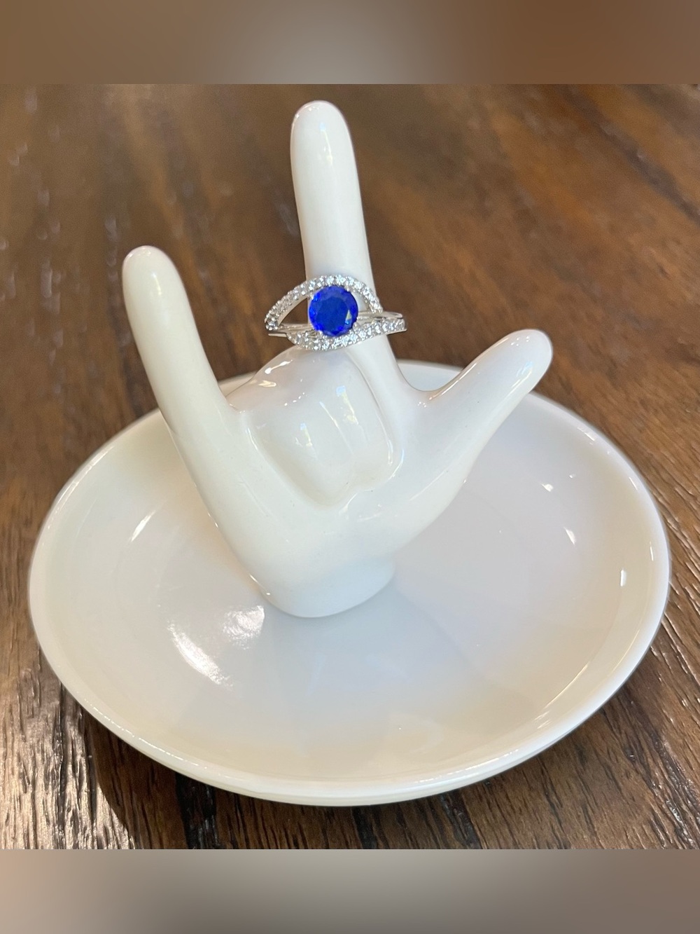 Bomb Party Ring - Size 7 - Blue Sapphire